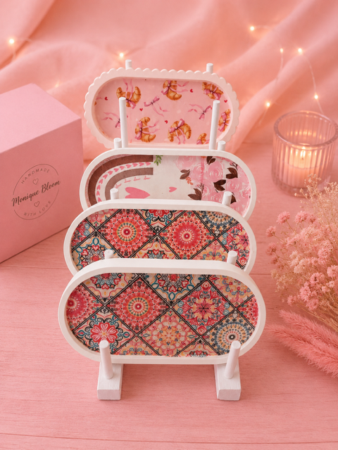 ✨ Bloom Harmony Dekotablett- Handgefertigt aus Gießpulver  ✨