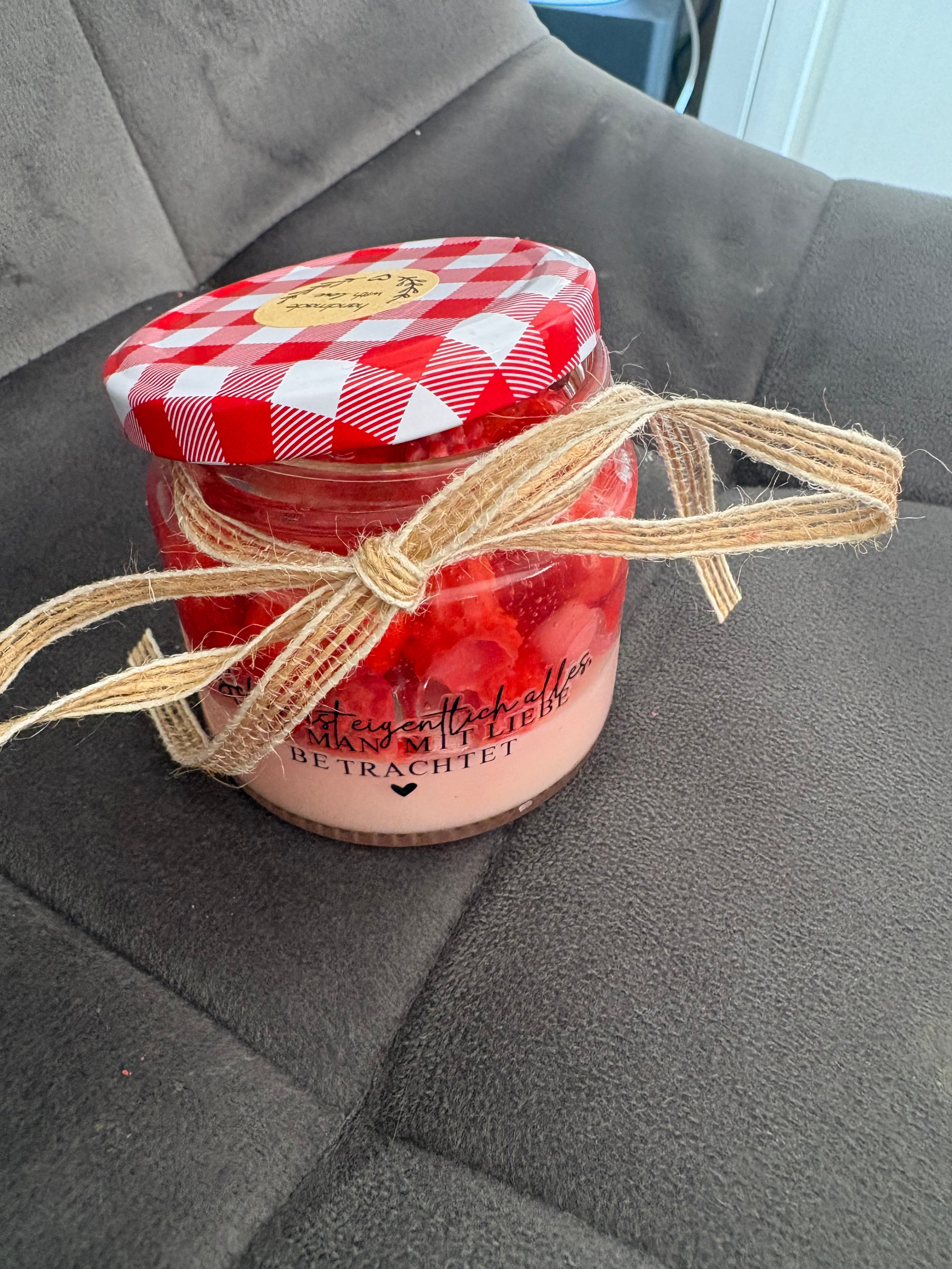 🍓 Strawberry Jam Kerze