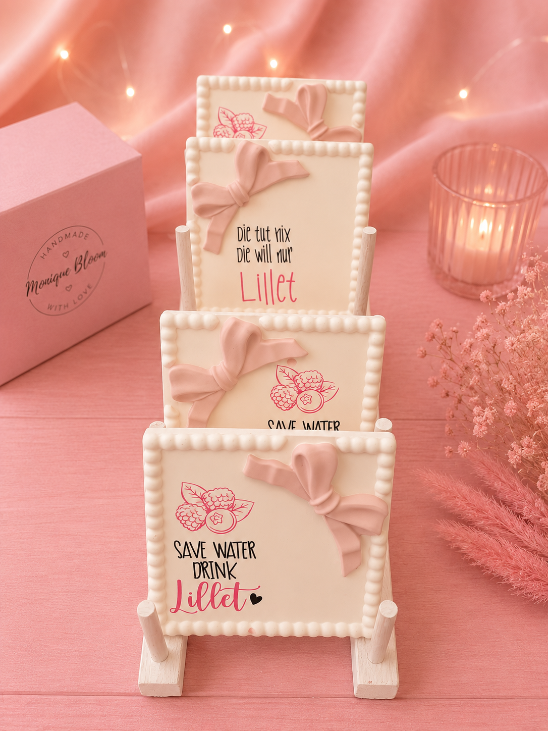Bloom Untersetzer – Lillet Edition 💗 eckig