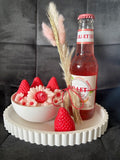Erdbeer- Kerzen Geschenkset